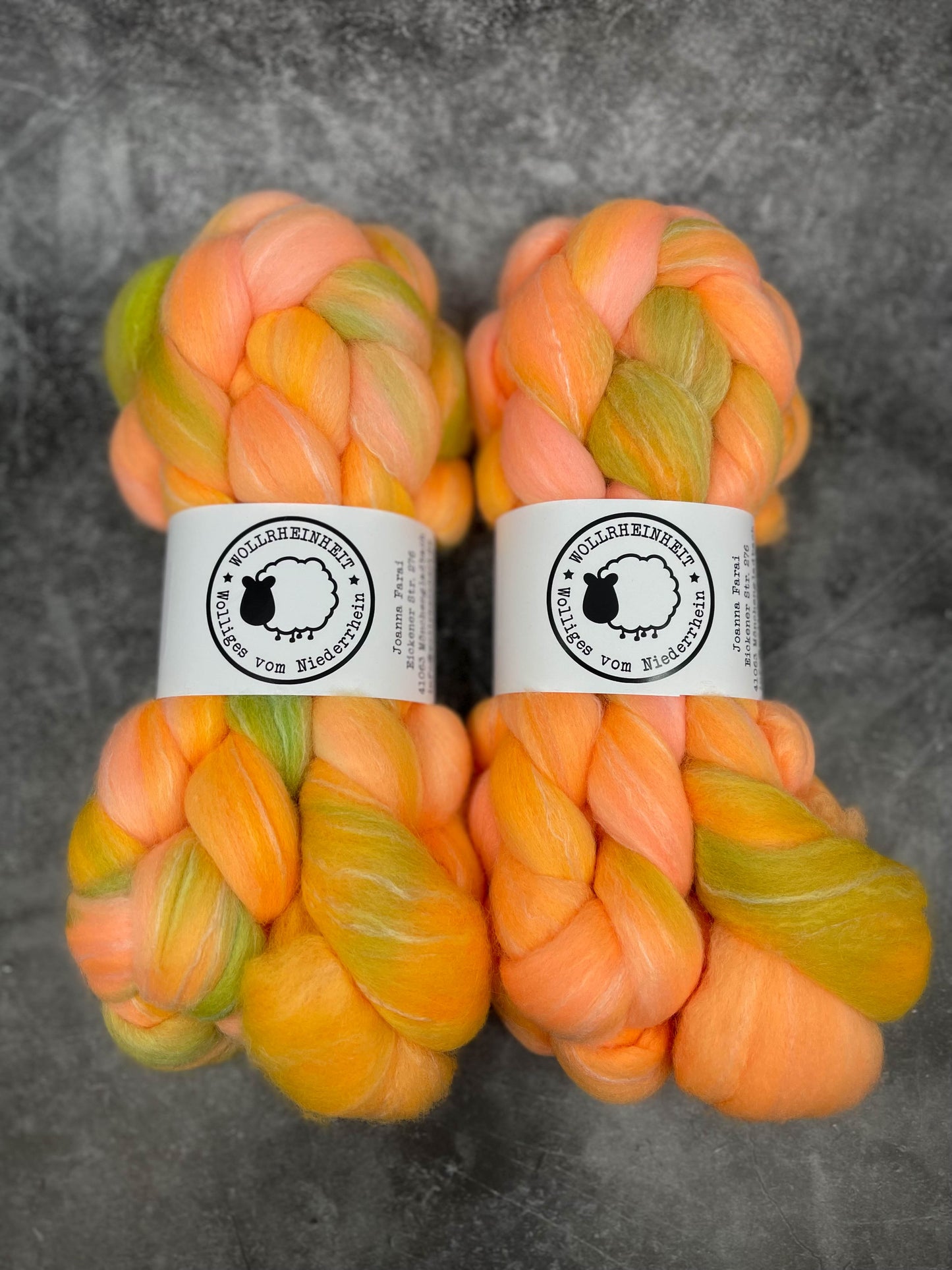 Merino Alpaka Rose Kammzug No. 02 NEON EDITION