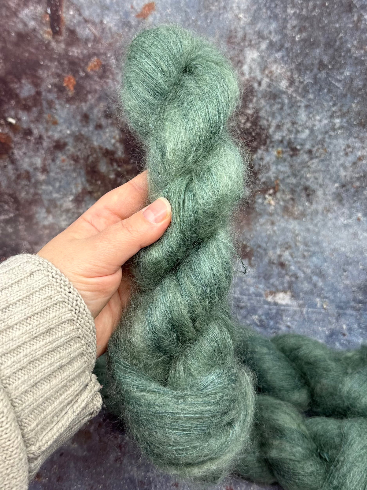 Zuckerwatte - Kid Mohair Seide DARK MUD