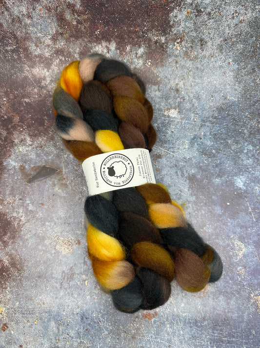 Shropshire Kammzug für Sockenwolle PUMPKIN SPICE