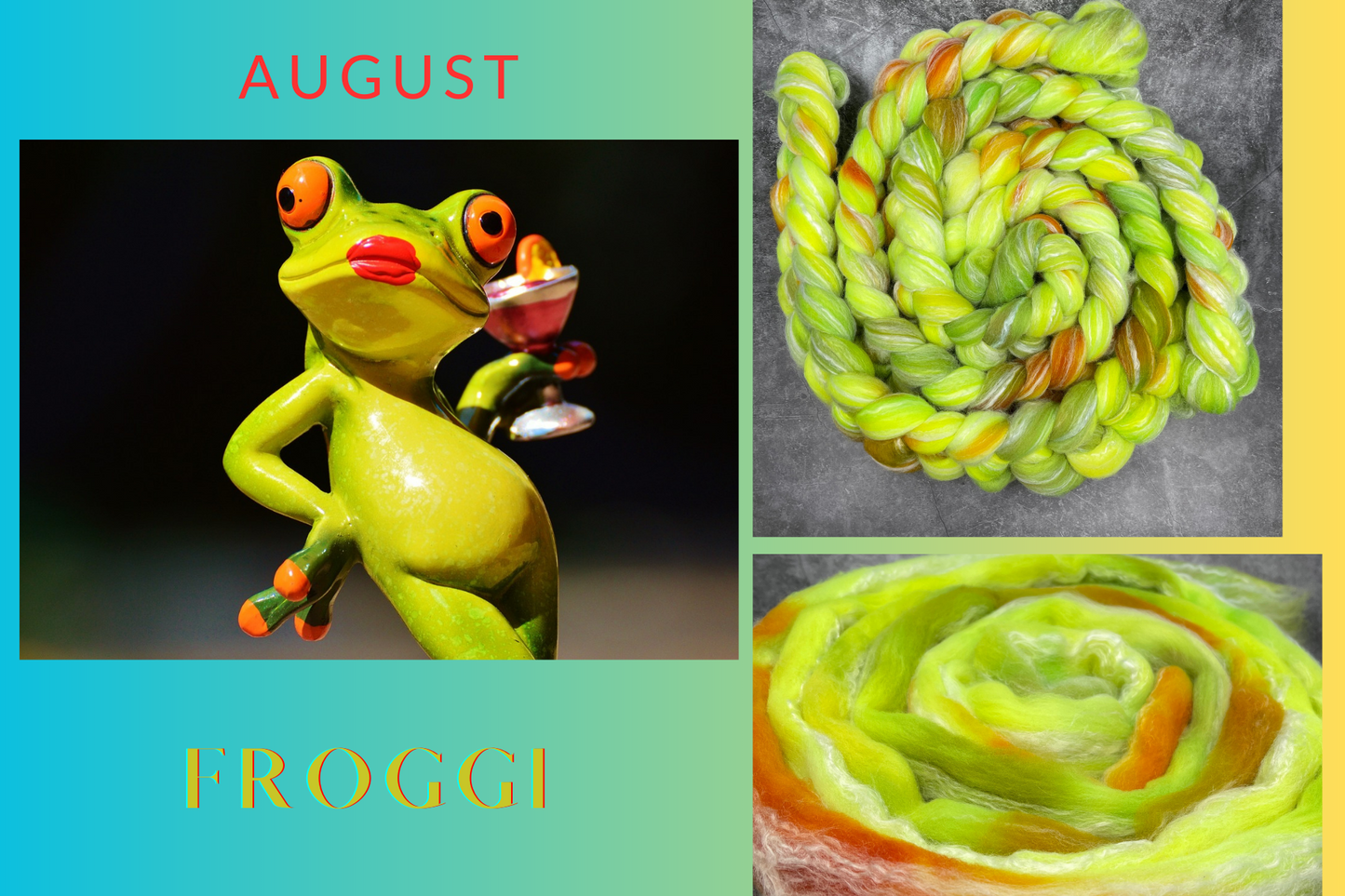 FROGGI Mottofärbung für August - Merino Pearl Banane