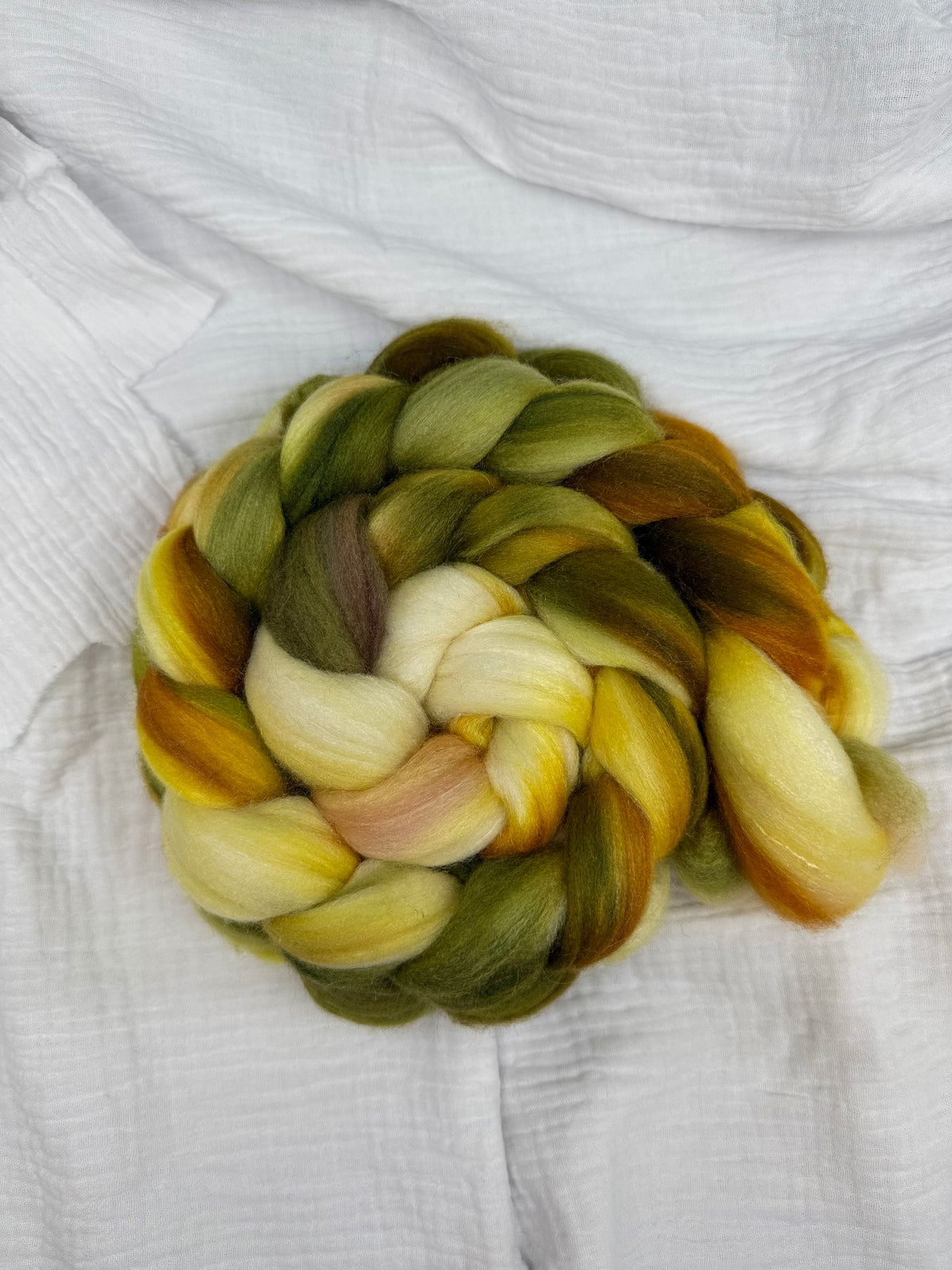 Handgefärbte Spinnfaser Merino Tussahseide LATE SUMMER 26